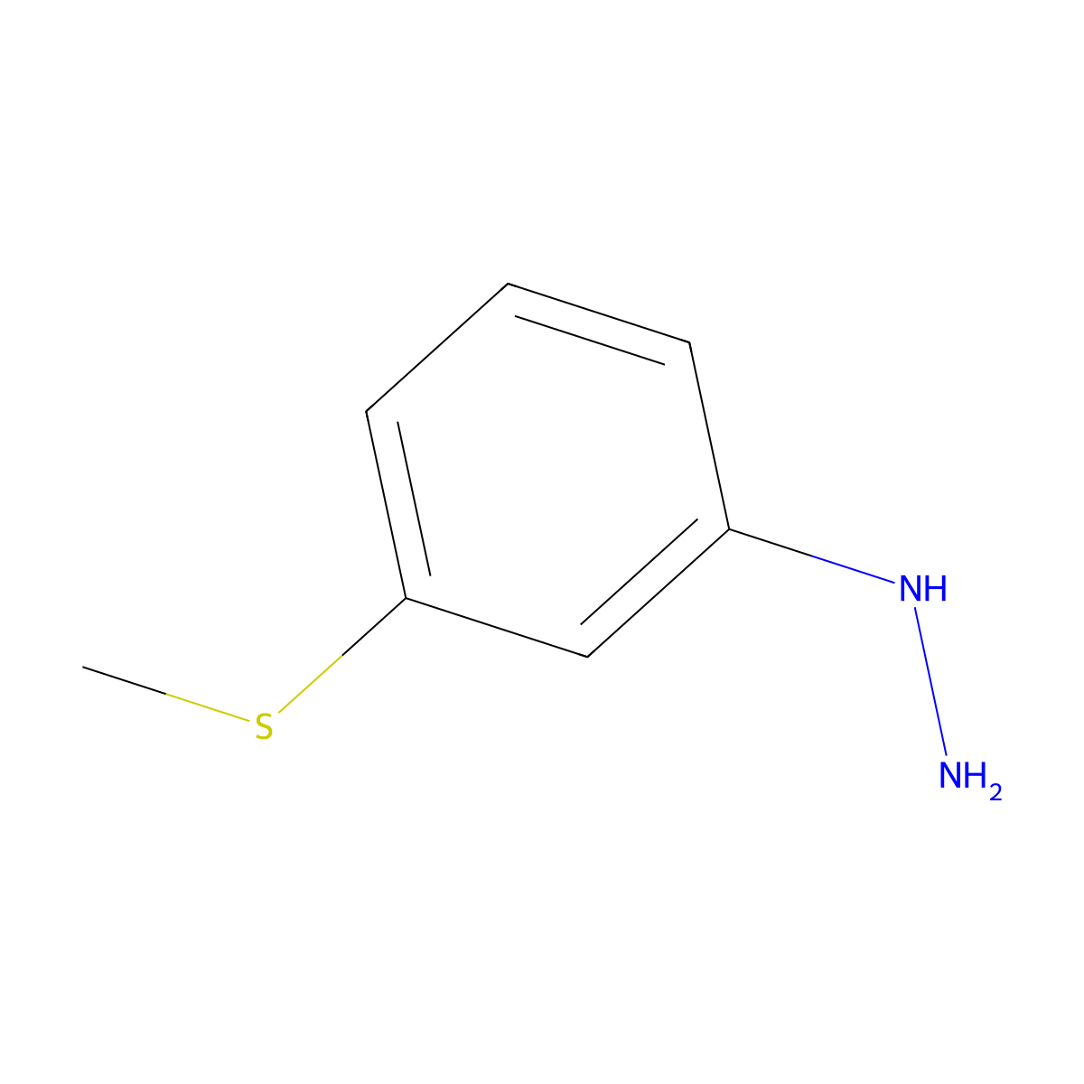 Hydrazine, [3-(methylthio)phenyl]- molecular structure, CAS 51304-72-4