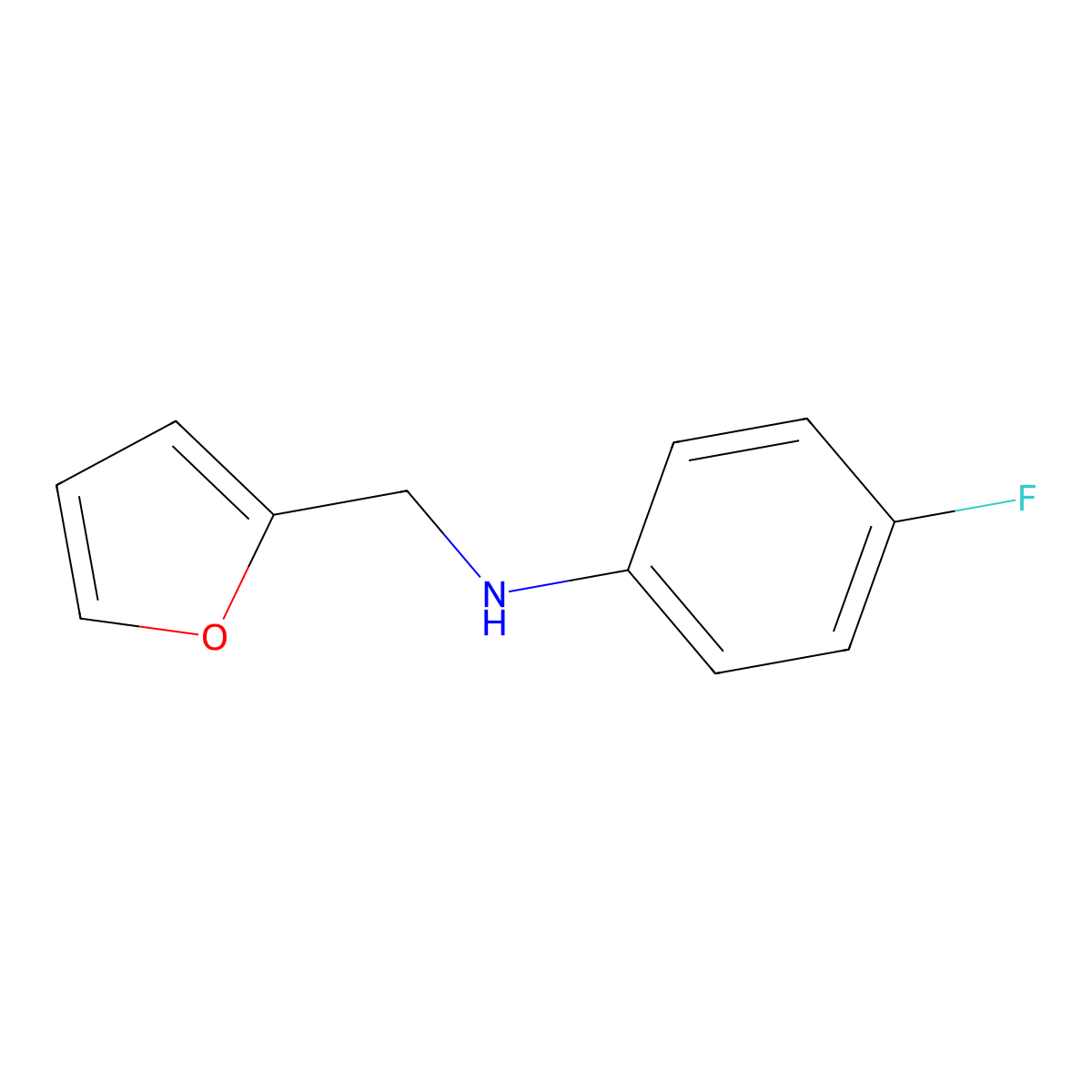 (4-Fluorophenyl)(2-furylmethyl)amine molecular structure, CAS 51305-70-5