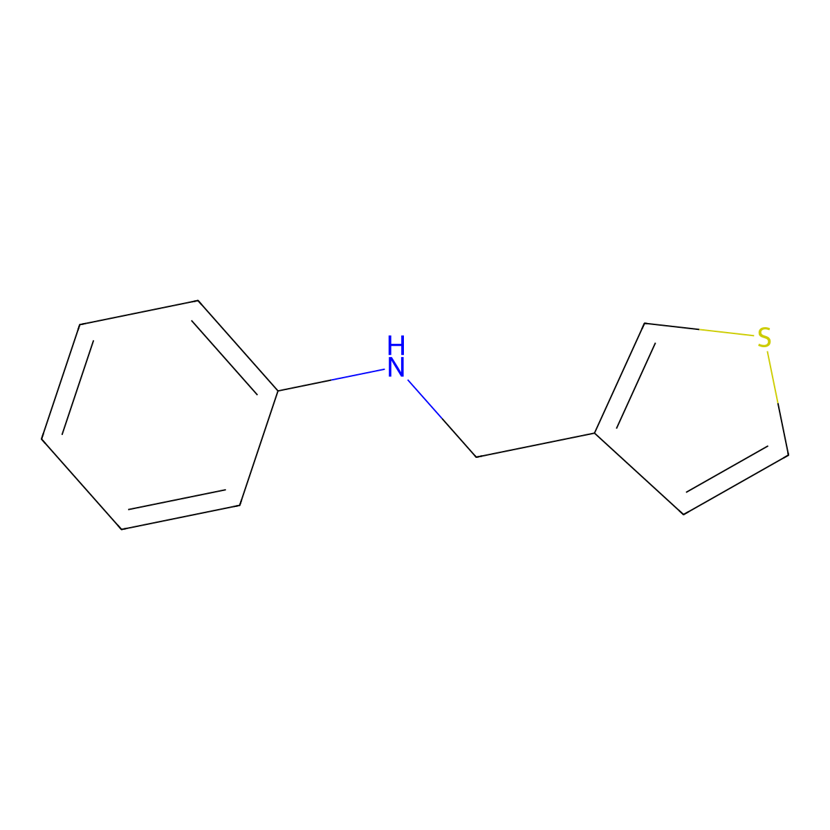 N-(thiophen-3-ylmethyl)aniline molecular structure, CAS 51305-79-4