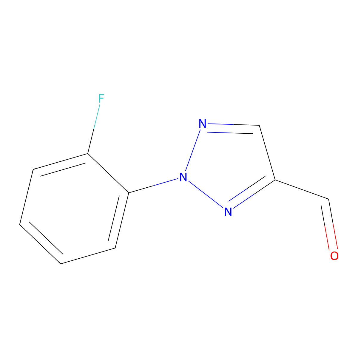 2H-1,2,3-Triazole-4-carboxaldehyde, 2-(2-fluorophenyl)- molecular structure, CAS 51306-43-5