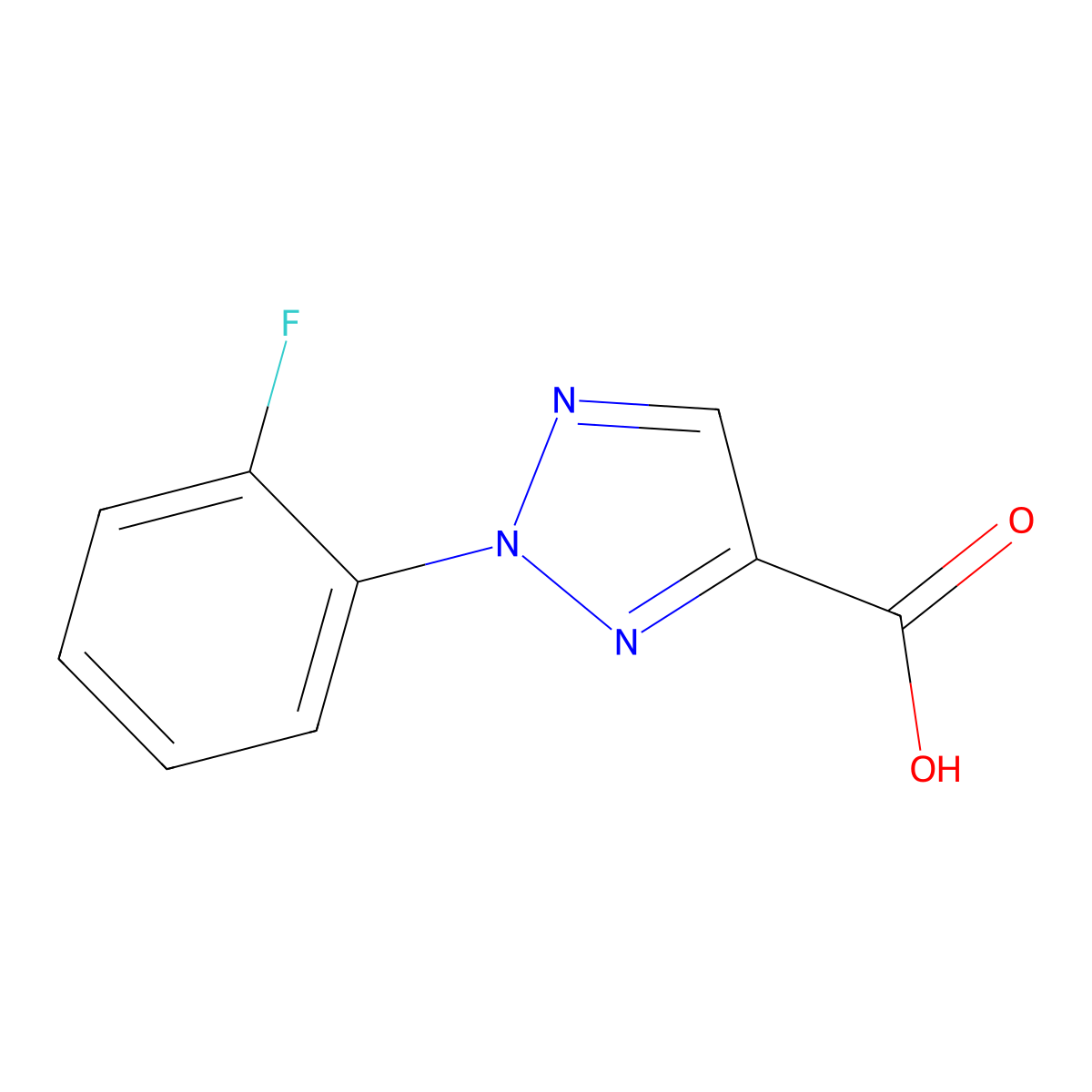 Triazole-4-carboxylic acid, 2-(2-fluorophenyl)- molecular structure, CAS 51306-44-6