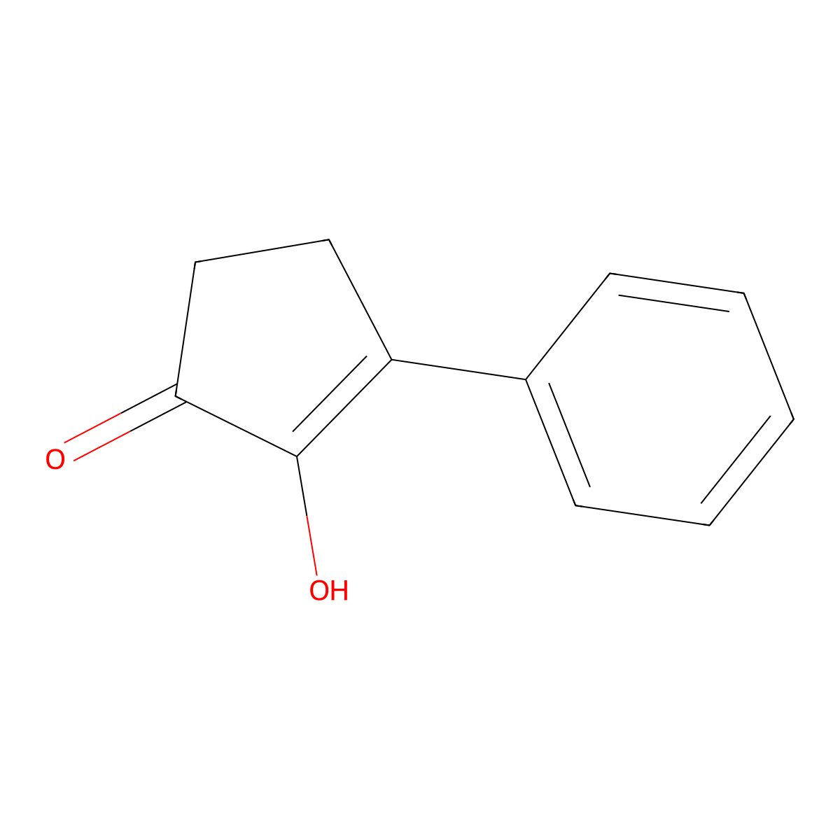 2-Hydroxy-3-phenylcyclopent-2-en-1-one molecular structure, CAS 51307-01-8