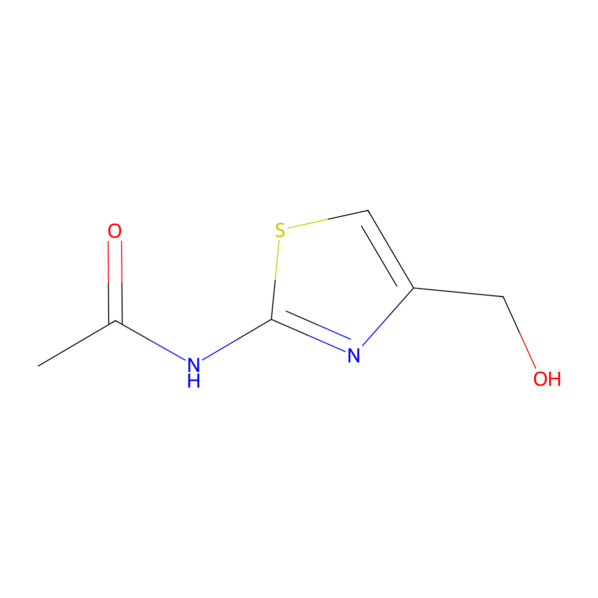 N-[4-(Hydroxymethyl)-1,3-thiazol-2-YL]acetamide molecular structure, CAS 51307-38-1