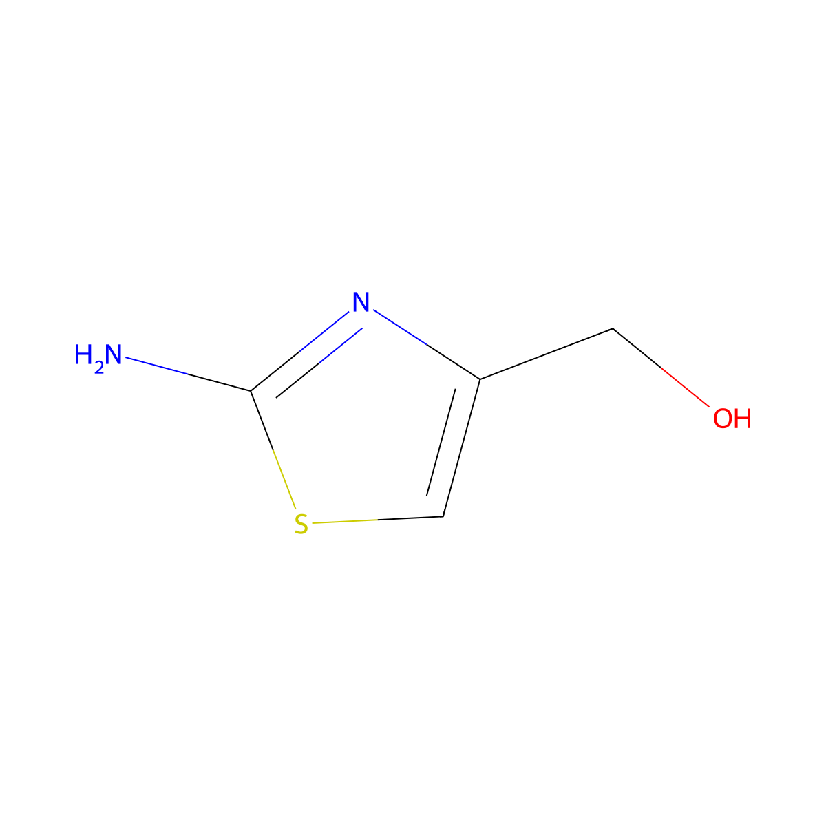 (2-Amino-1,3-thiazol-4-yl)methanol molecular structure, CAS 51307-43-8