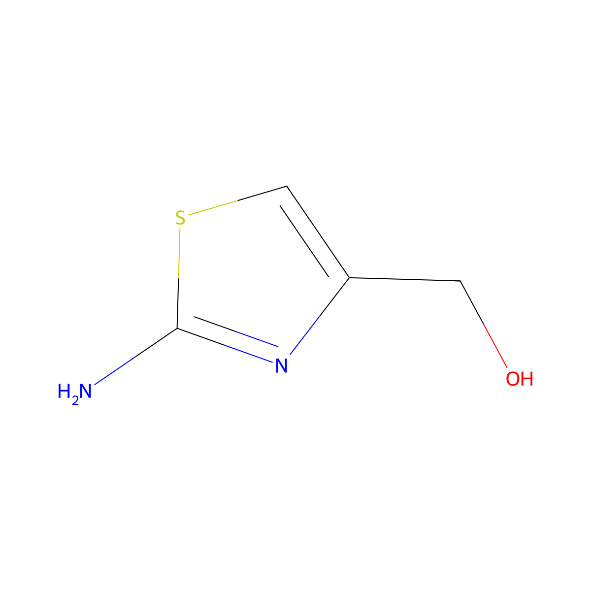 (2-Amino-1,3-thiazol-4-yl)methanol molecular structure, CAS 51307-43-8