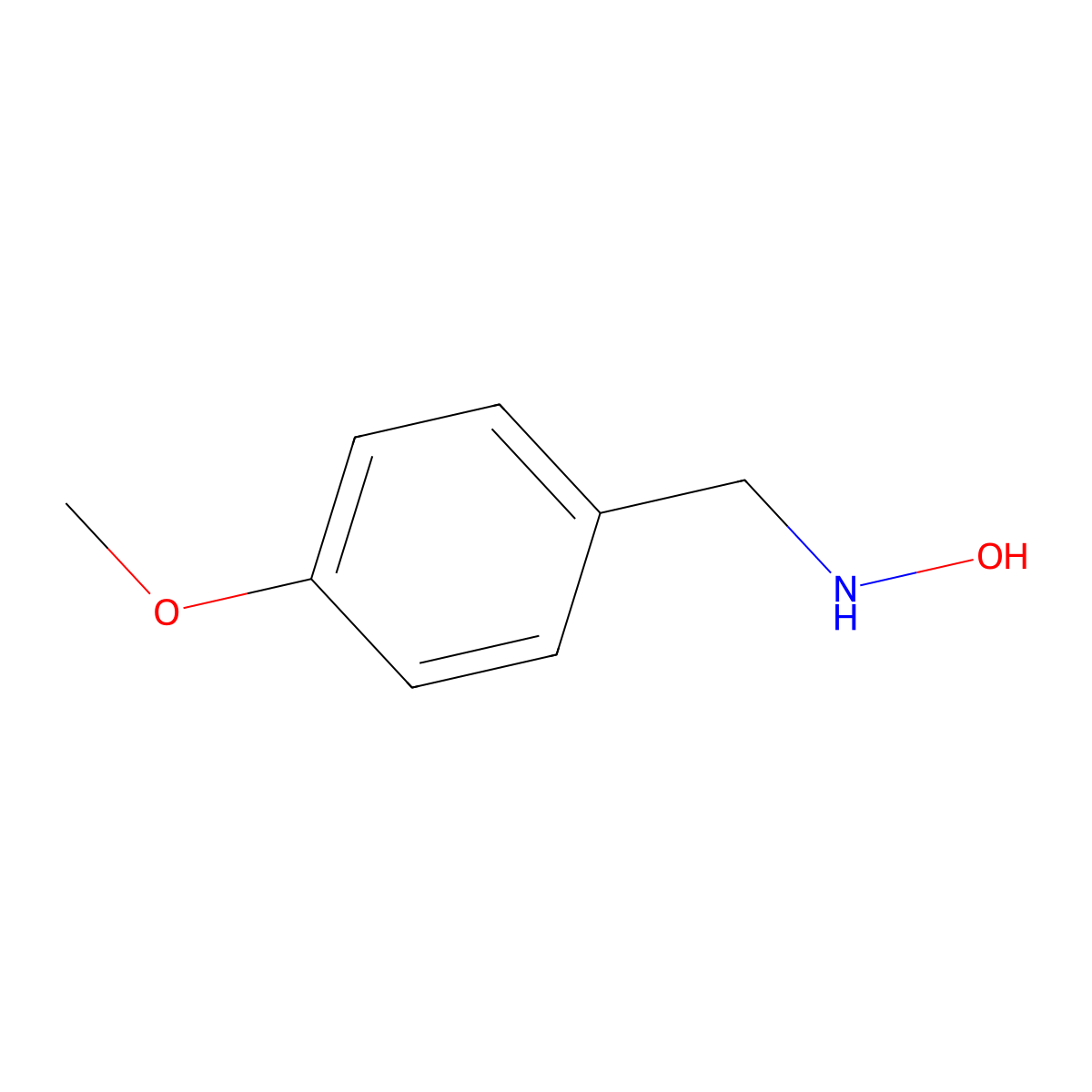 N-(4-Methoxybenzyl)hydroxylamine molecular structure, CAS 51307-59-6