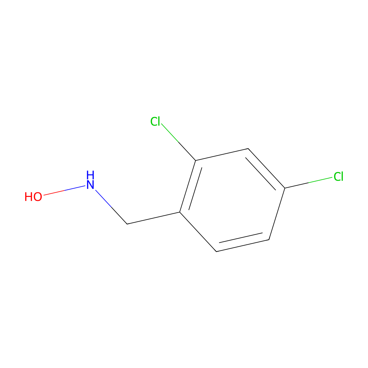 N-[(2,4-dichlorophenyl)methyl]hydroxylamine molecular structure, CAS 51307-64-3