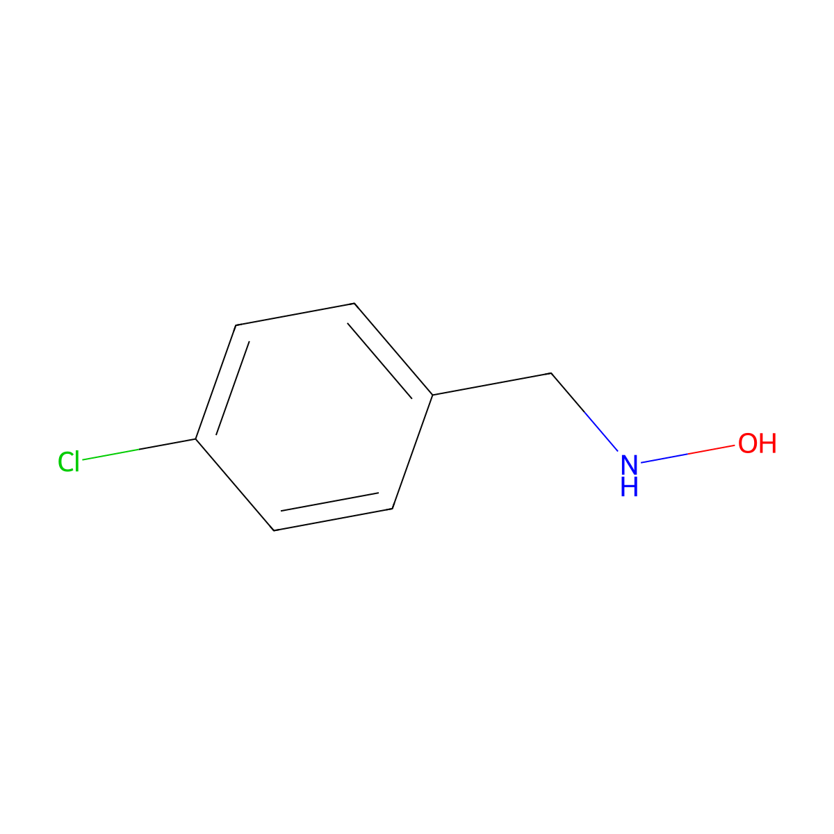 N-[(4-chlorophenyl)methyl]hydroxylamine molecular structure, CAS 51307-68-7