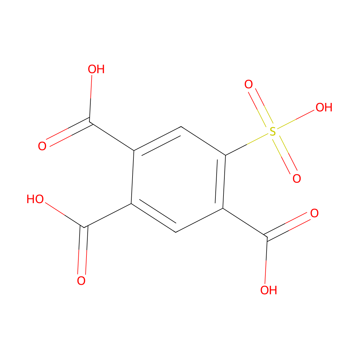 5-Sulfobenzene-1,2,4-tricarboxylic acid molecular structure, CAS 51307-74-5