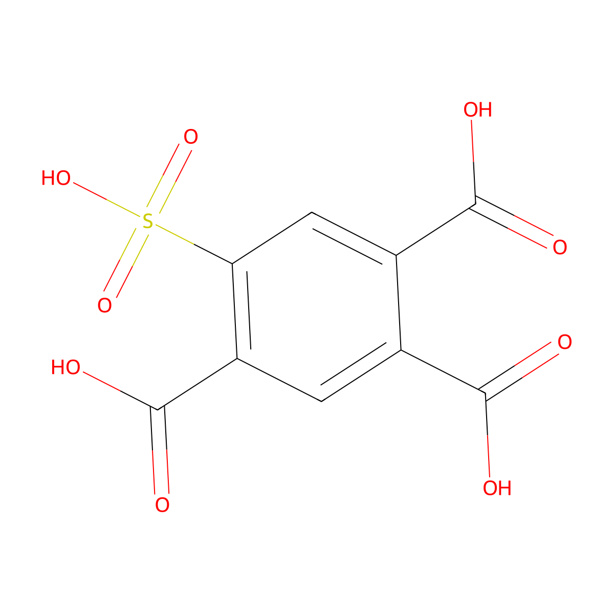 5-Sulfobenzene-1,2,4-tricarboxylic acid molecular structure, CAS 51307-74-5
