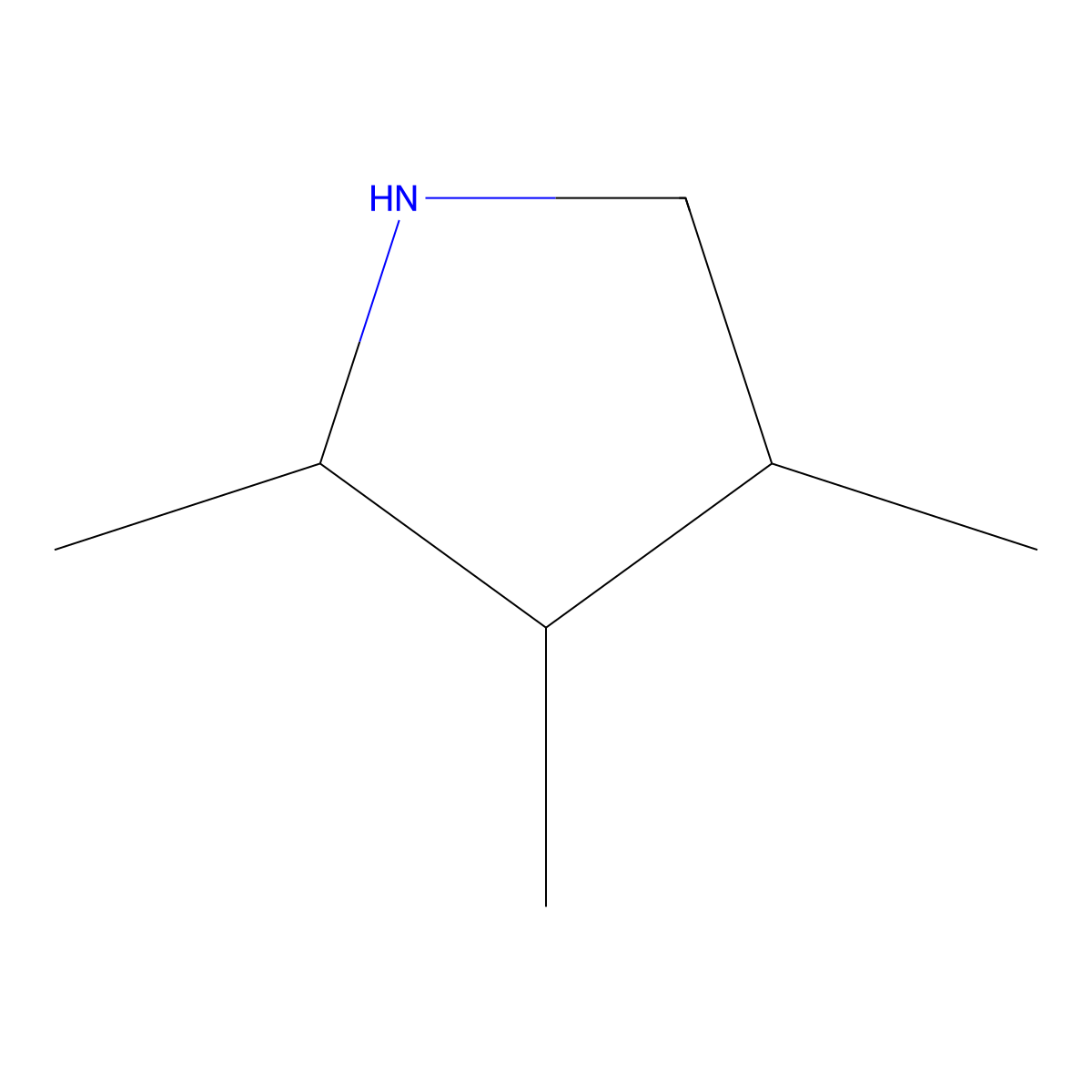 2,3,4-Trimethylpyrrolidine molecular structure, CAS 51308-51-1