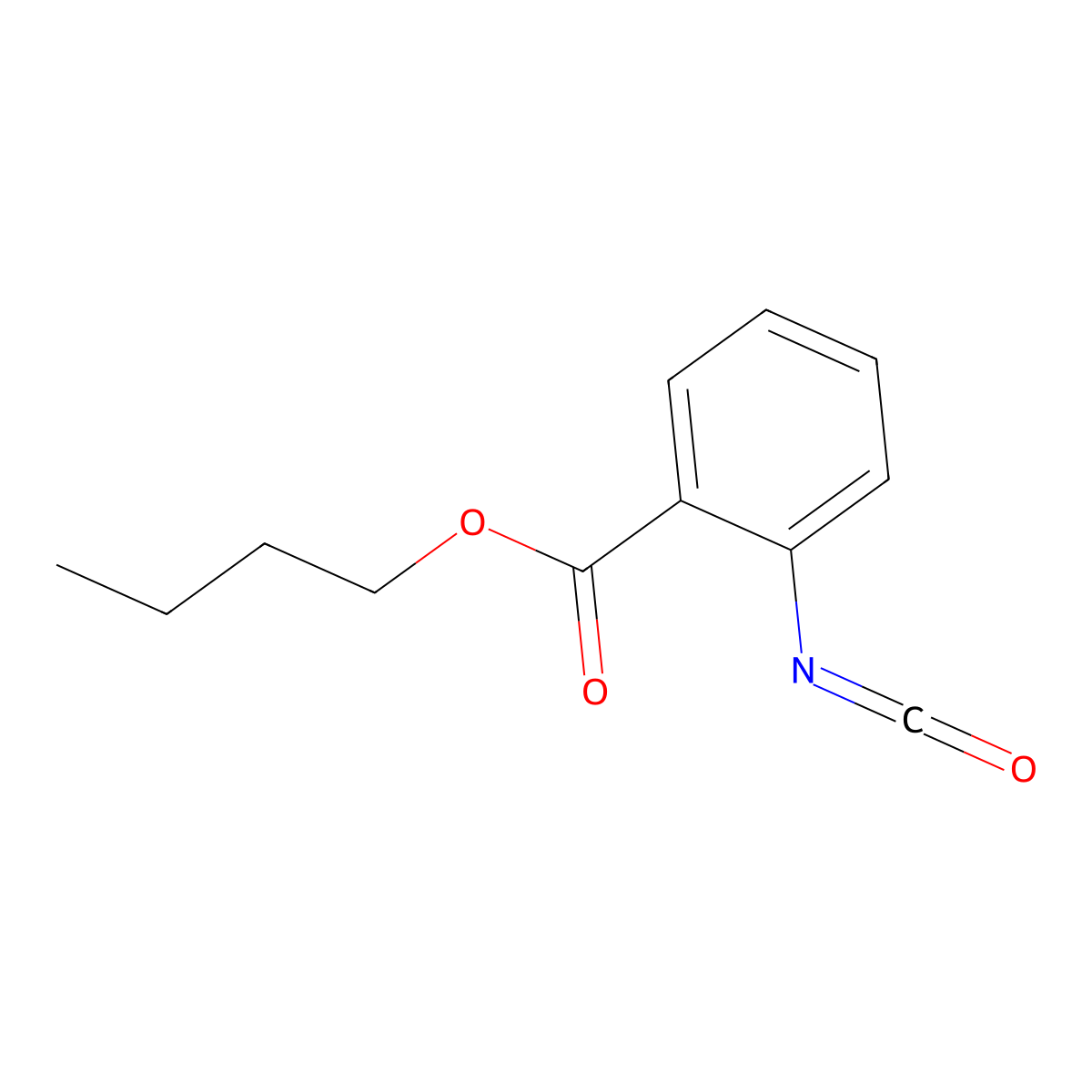 2-Butoxycarbonylphenyl isocyanate molecular structure, CAS 51310-19-1