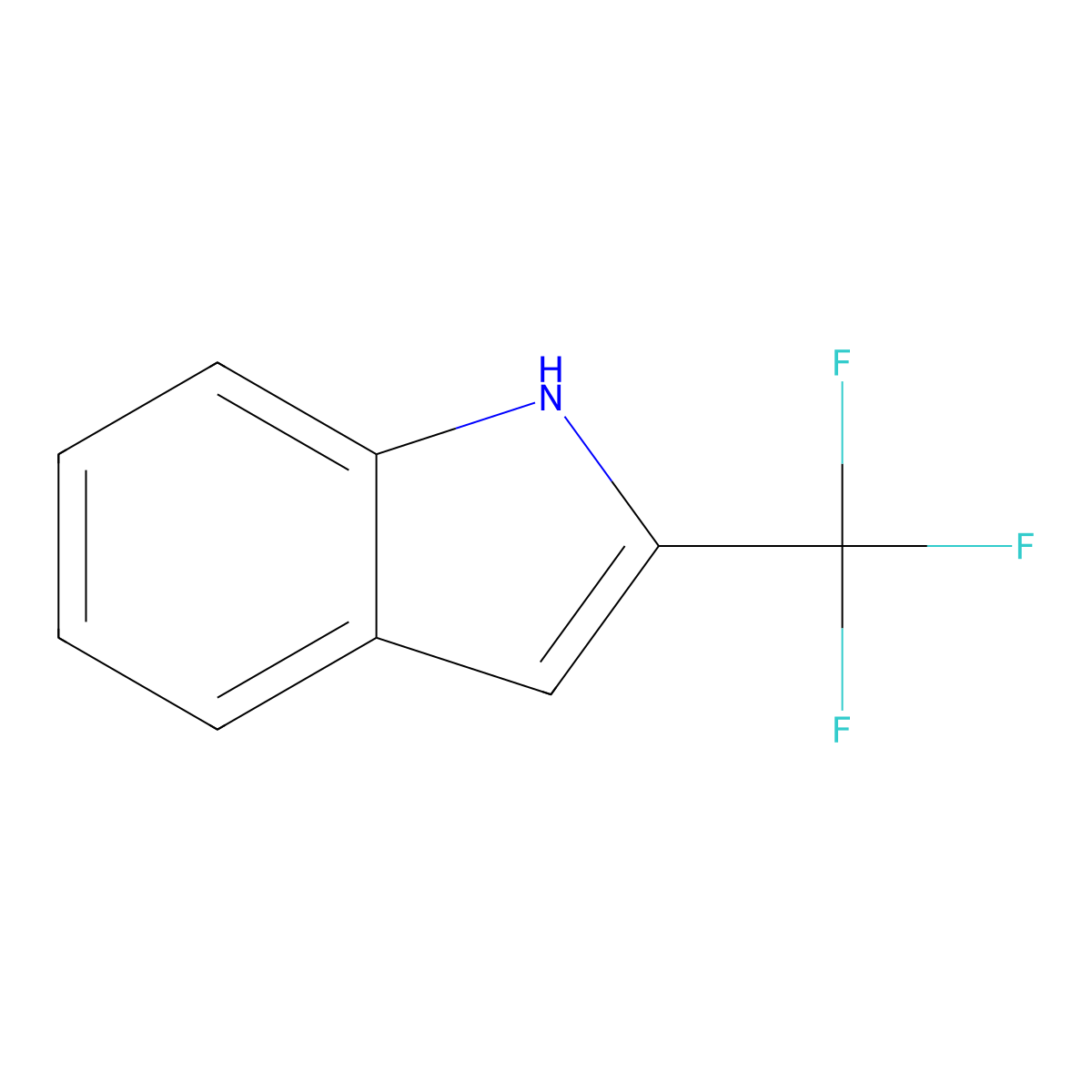 2-(trifluoromethyl)-1H-indole molecular structure, CAS 51310-54-4