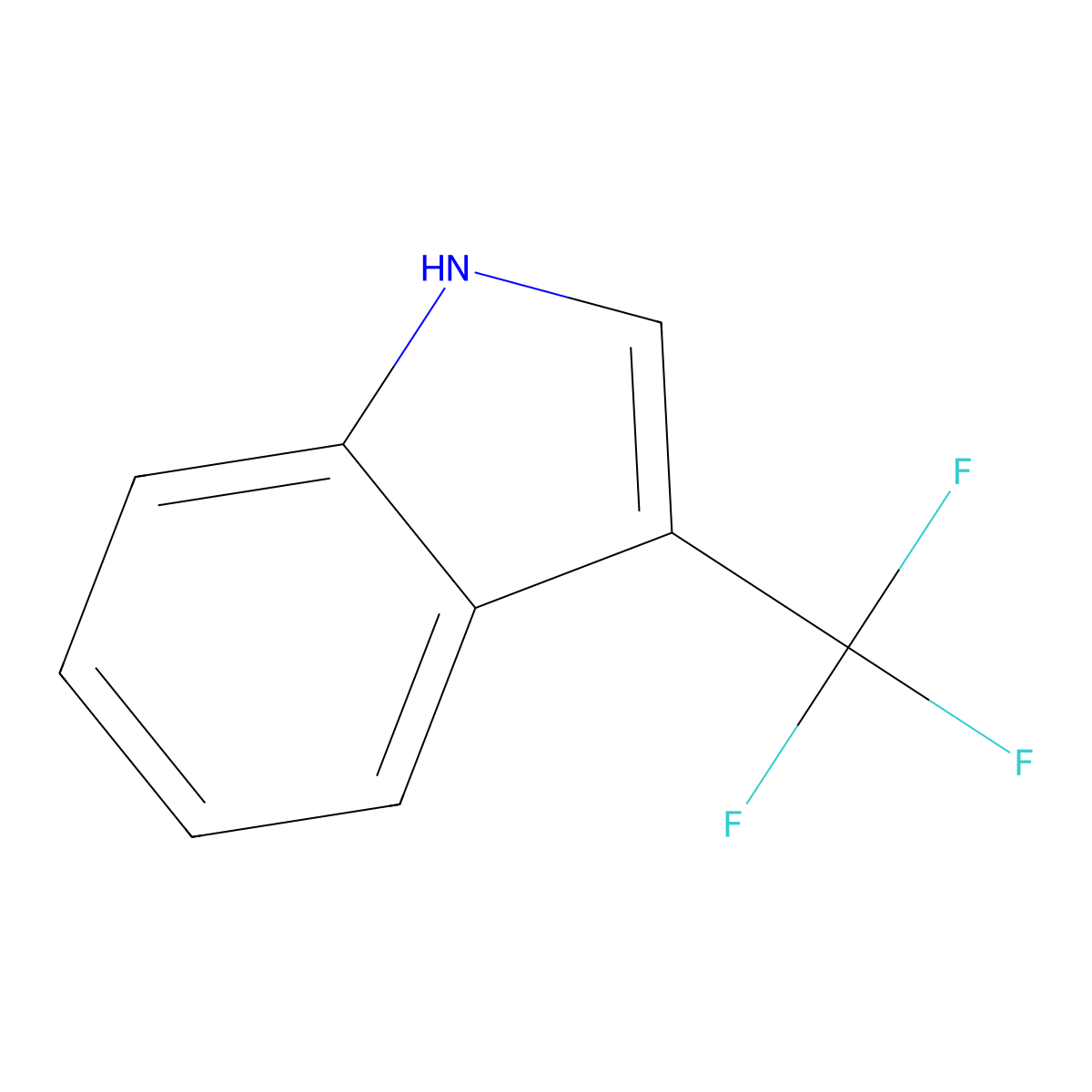 3-(Trifluoromethyl)-1H-indole molecular structure, CAS 51310-55-5