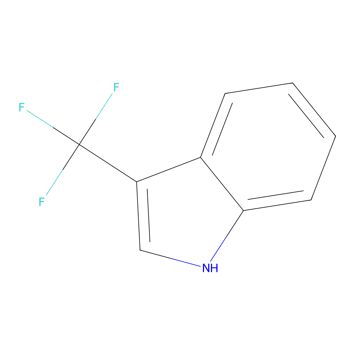3-(Trifluoromethyl)-1H-indole molecular structure, CAS 51310-55-5