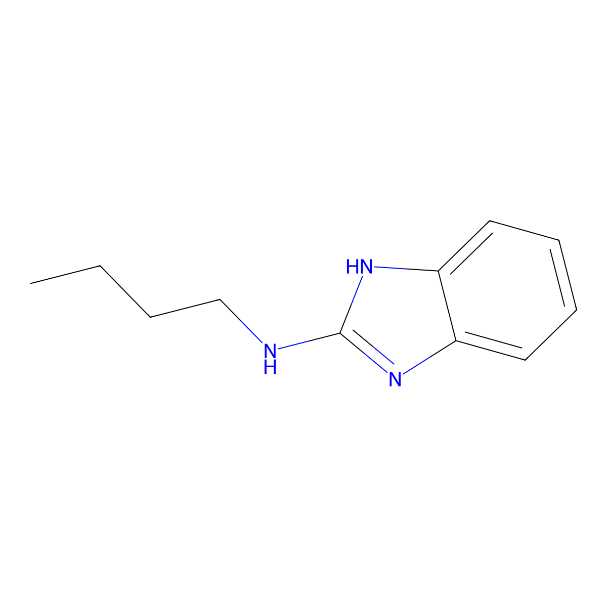 N-butyl-1H-1,3-benzodiazol-2-amine molecular structure, CAS 51314-51-3