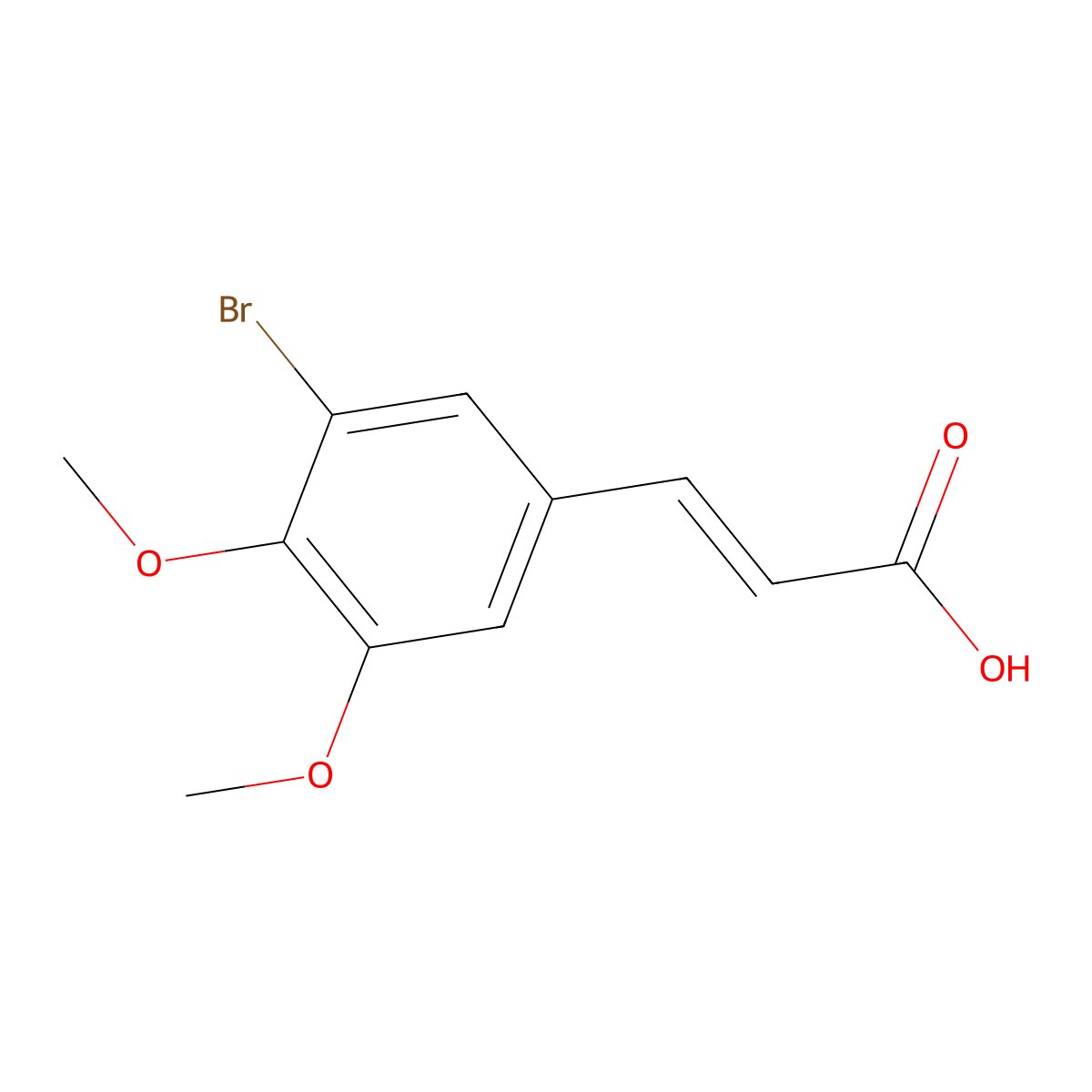 3-(3-Bromo-4,5-dimethoxyphenyl)acrylic acid molecular structure, CAS 51314-72-8