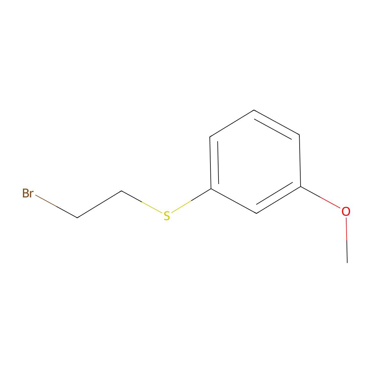 1-[(2-Bromoethyl)sulfanyl]-3-methoxybenzene molecular structure, CAS 5132-26-3