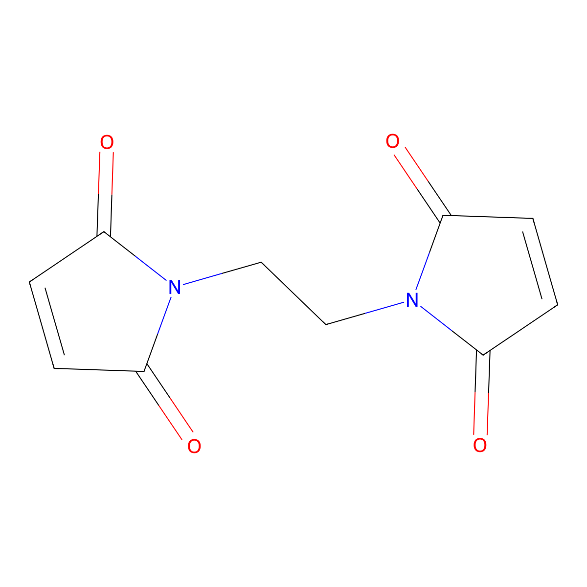 Ethylenebismaleimide molecular structure, CAS 5132-30-9