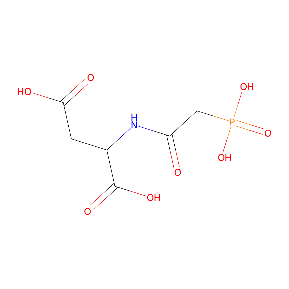 N-phosphonacetyl-L-aspartic acid molecular structure, CAS 51321-79-0