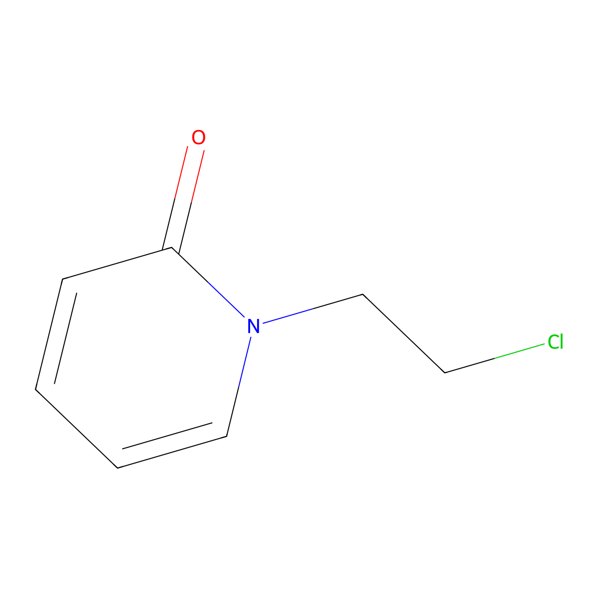 1-(2-Chloroethyl)pyridin-2(1H)-one molecular structure, CAS 51323-39-8