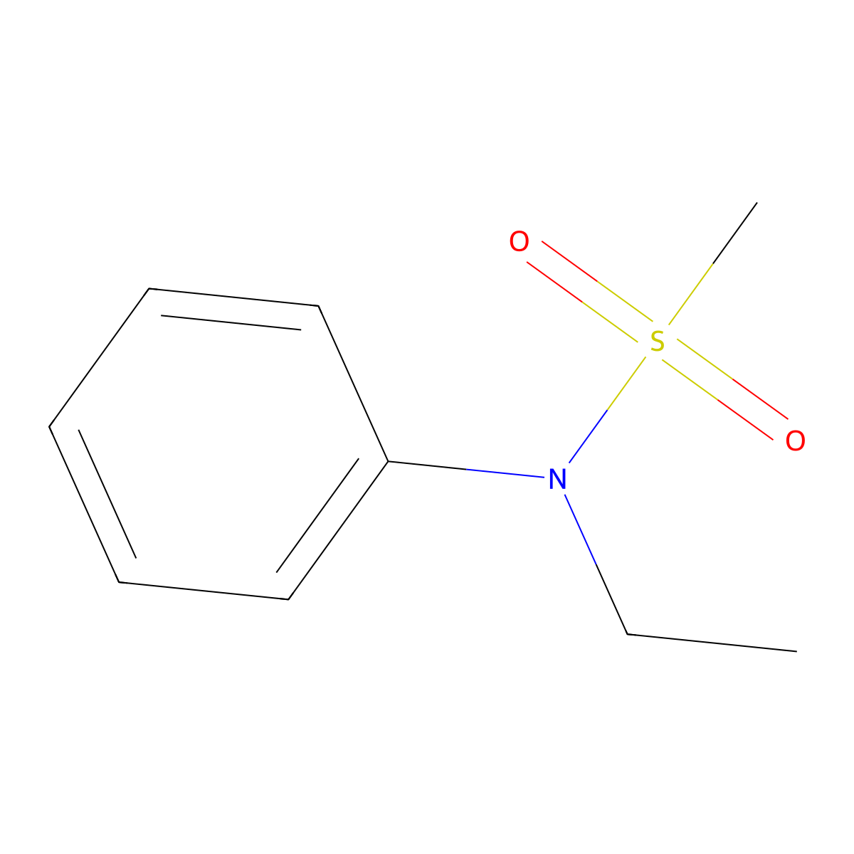 N-ethyl-N-phenylmethanesulfonamide molecular structure, CAS 51323-67-2