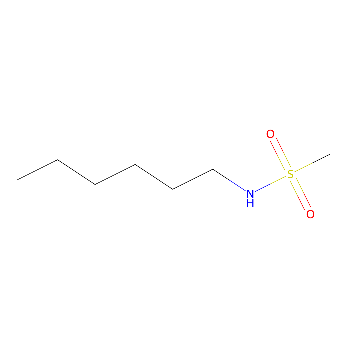 n-Hexylmethanesulfonamide molecular structure, CAS 51323-68-3