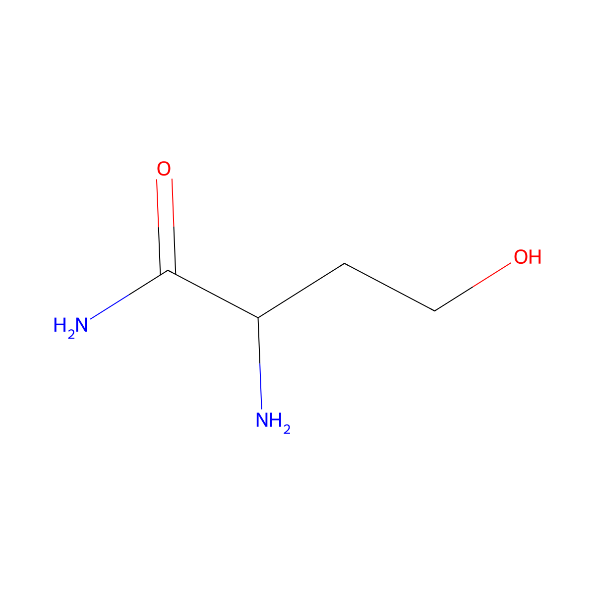 2-Amino-4-hydroxybutanamide molecular structure, CAS 51323-74-1