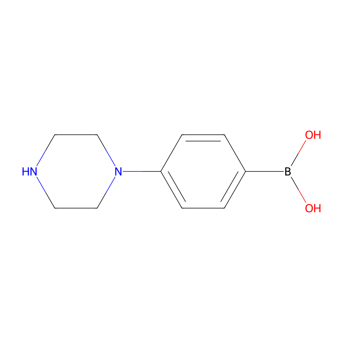 [4-(Piperazin-1-yl)phenyl]boronic acid molecular structure, CAS 513246-99-6