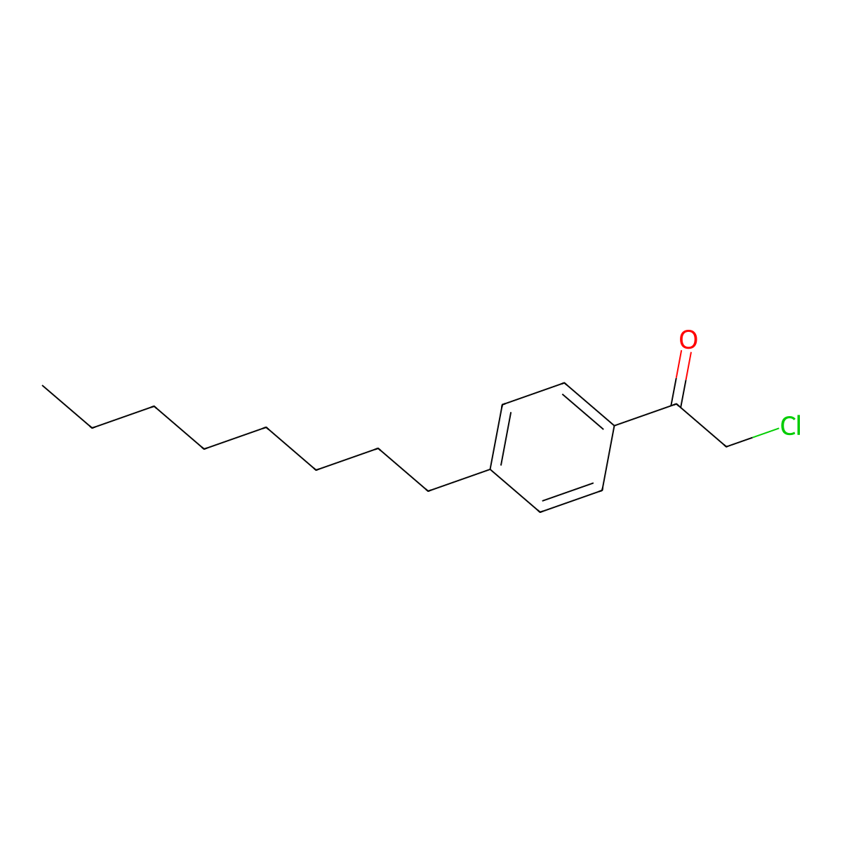 2-Chloro-1-(4-octylphenyl)ethanone molecular structure, CAS 51326-38-6
