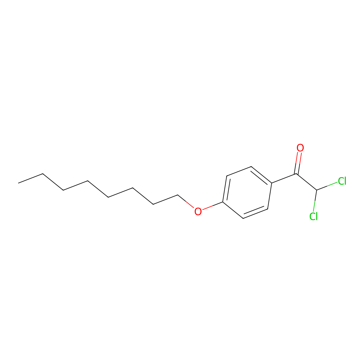 2,2-Dichloro-1-[4-(octyloxy)phenyl]ethan-1-one molecular structure, CAS 51326-40-0