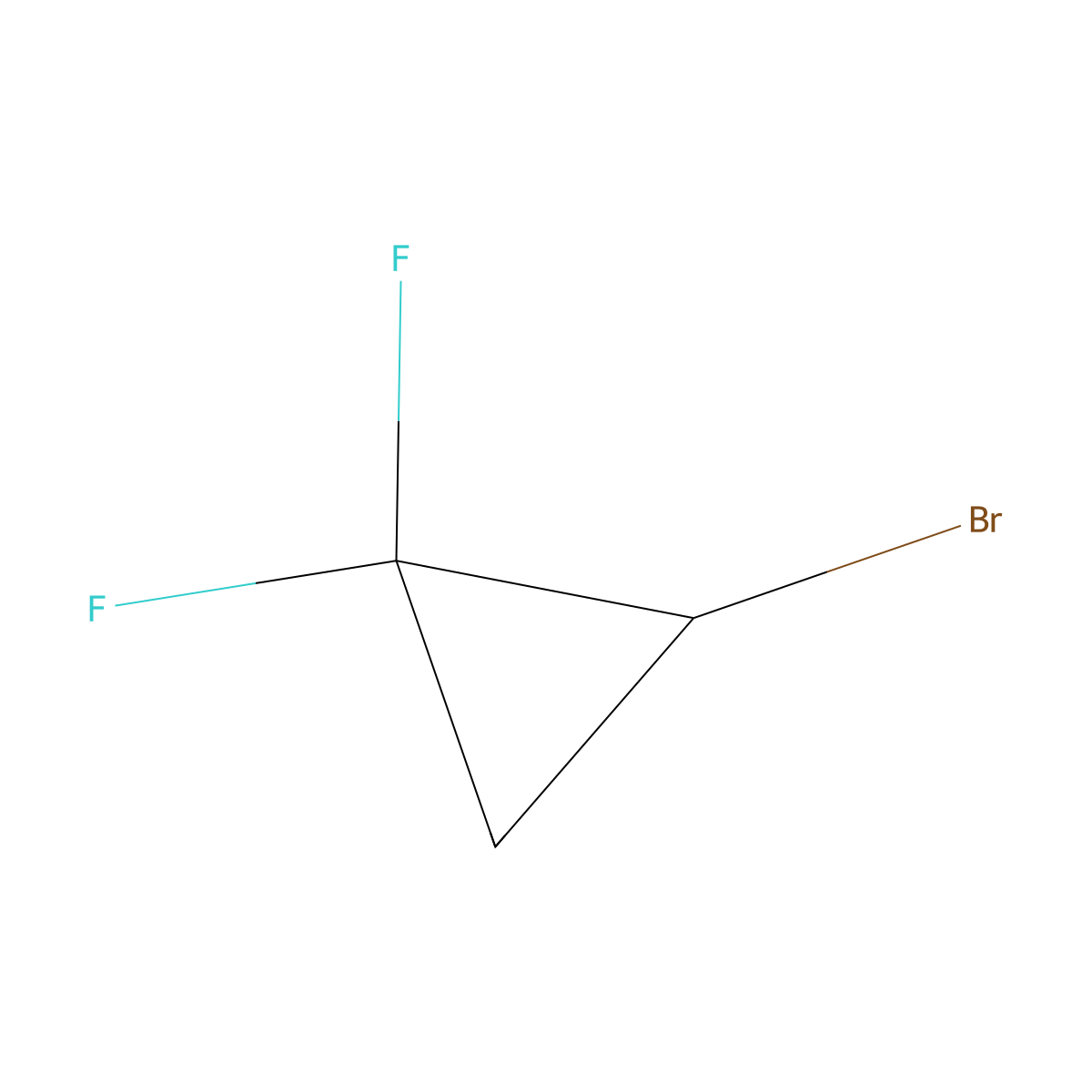 2-Bromo-1,1-difluorocyclopropane molecular structure, CAS 51326-64-8