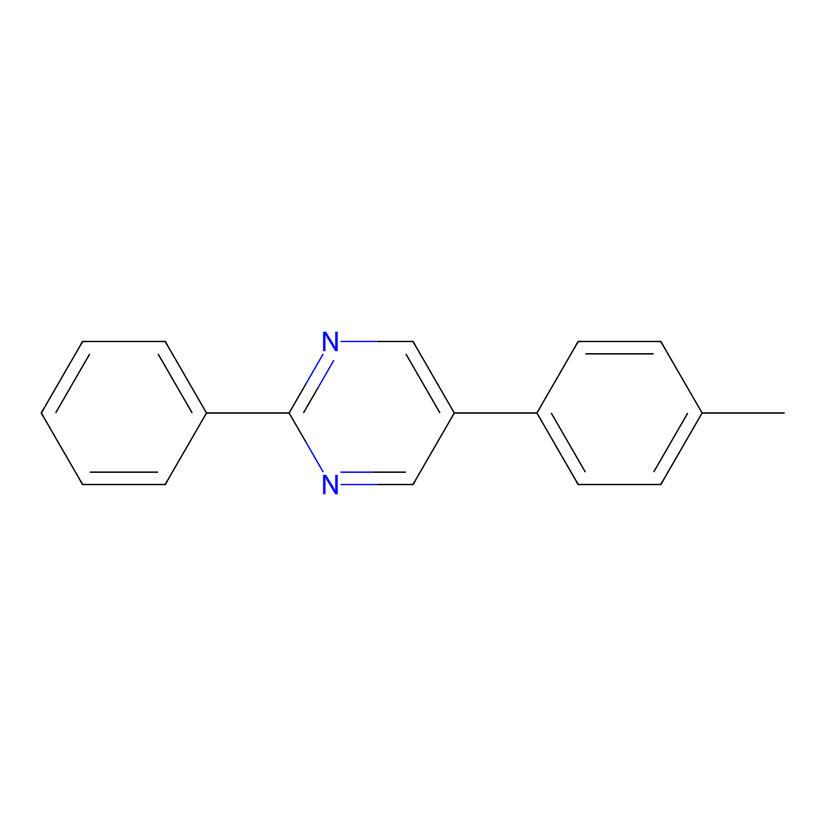 2-Phenyl-5-(p-tolyl)pyrimidine molecular structure, CAS 51328-45-1