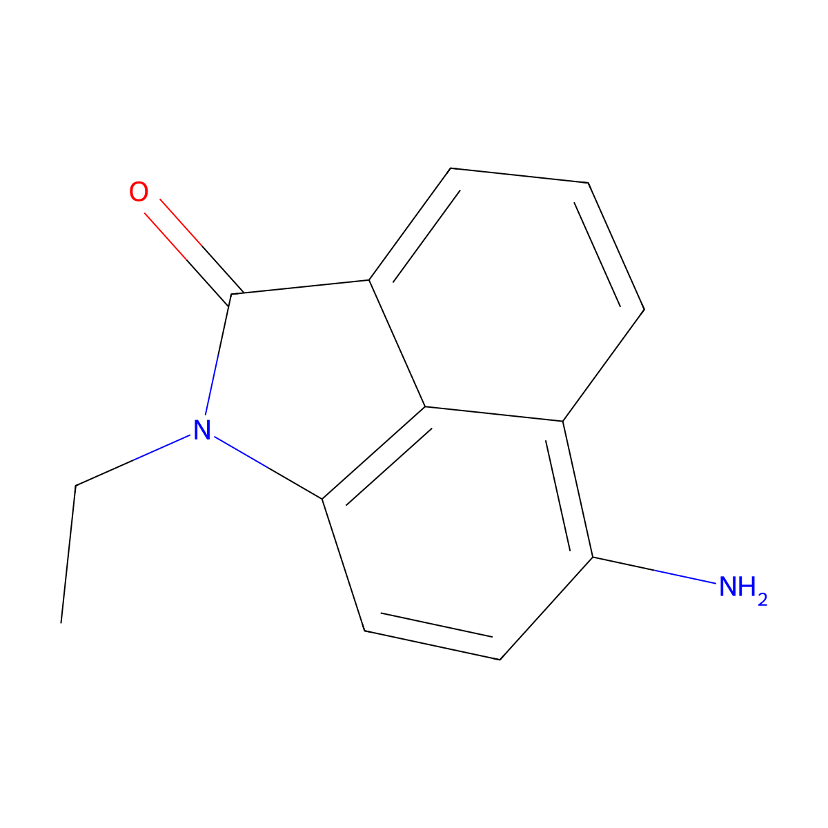 6-Amino-1-ethylbenzo[cd]indol-2(1H)-one molecular structure, CAS 51331-93-2