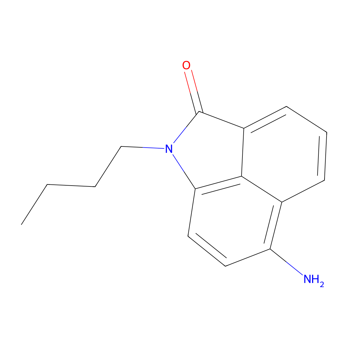 6-amino-1-butylbenzo[cd]indol-2(1H)-one molecular structure, CAS 51331-95-4