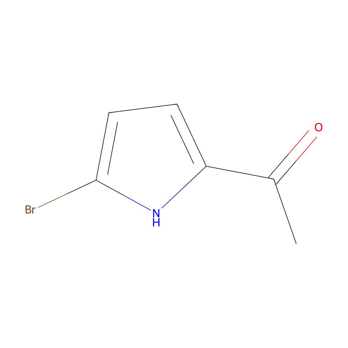 1-(5-Bromo-1H-pyrrol-2-yl)ethan-1-one molecular structure, CAS 51333-64-3