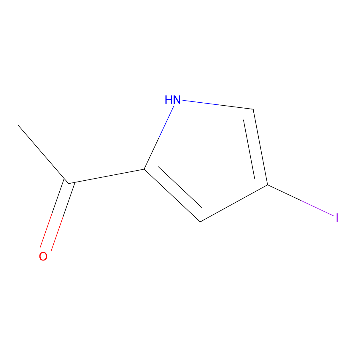 1-(4-Iodo-1H-pyrrol-2-yl)ethanone molecular structure, CAS 51333-65-4