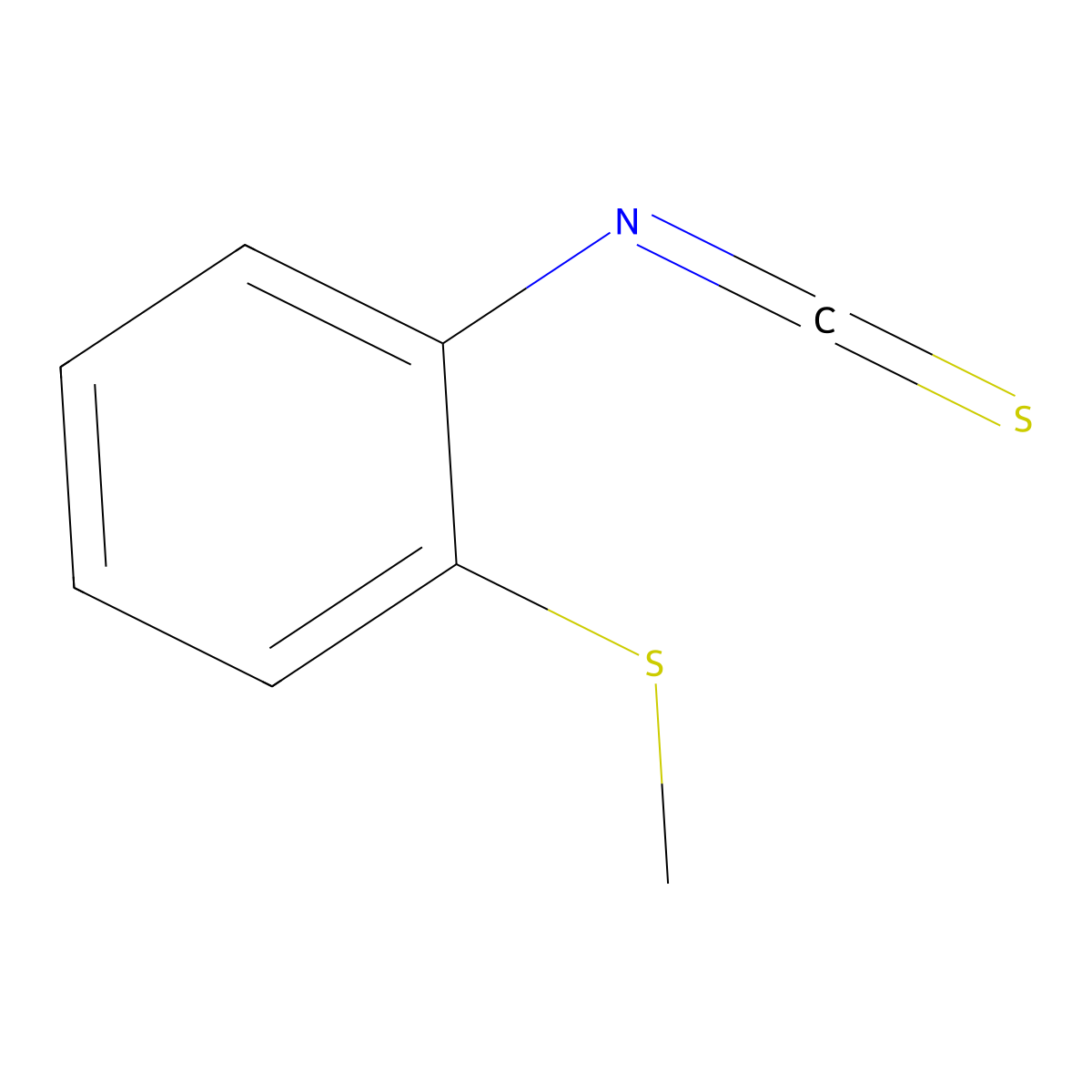 2-(Methylthio)phenyl isothiocyanate molecular structure, CAS 51333-75-6