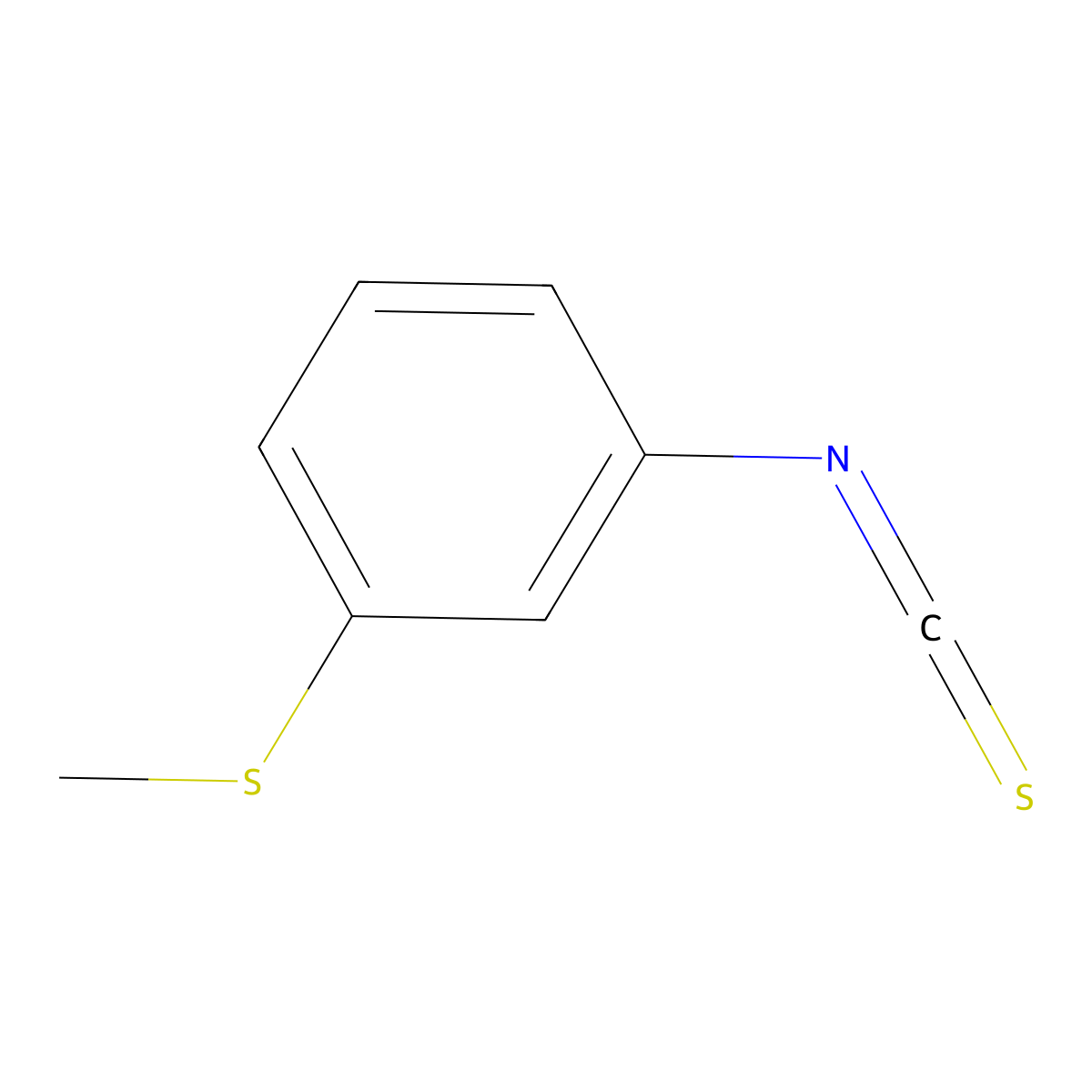 3-(Methylthio)phenyl isothiocyanate molecular structure, CAS 51333-80-3