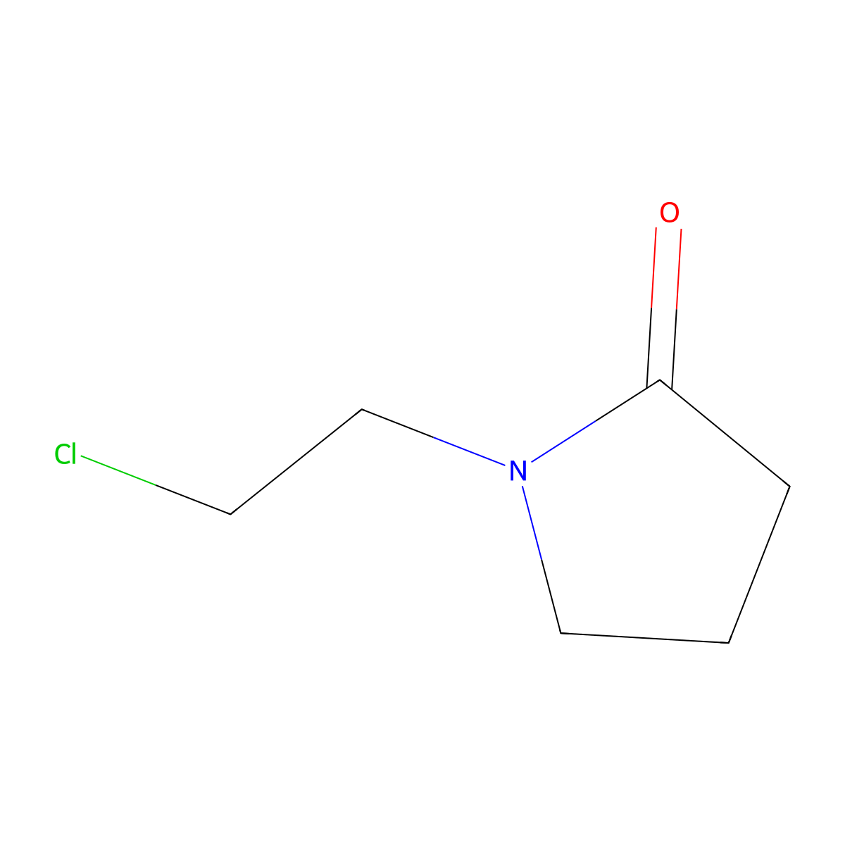 1-(2-Chloroethyl)pyrrolidin-2-one molecular structure, CAS 51333-90-5