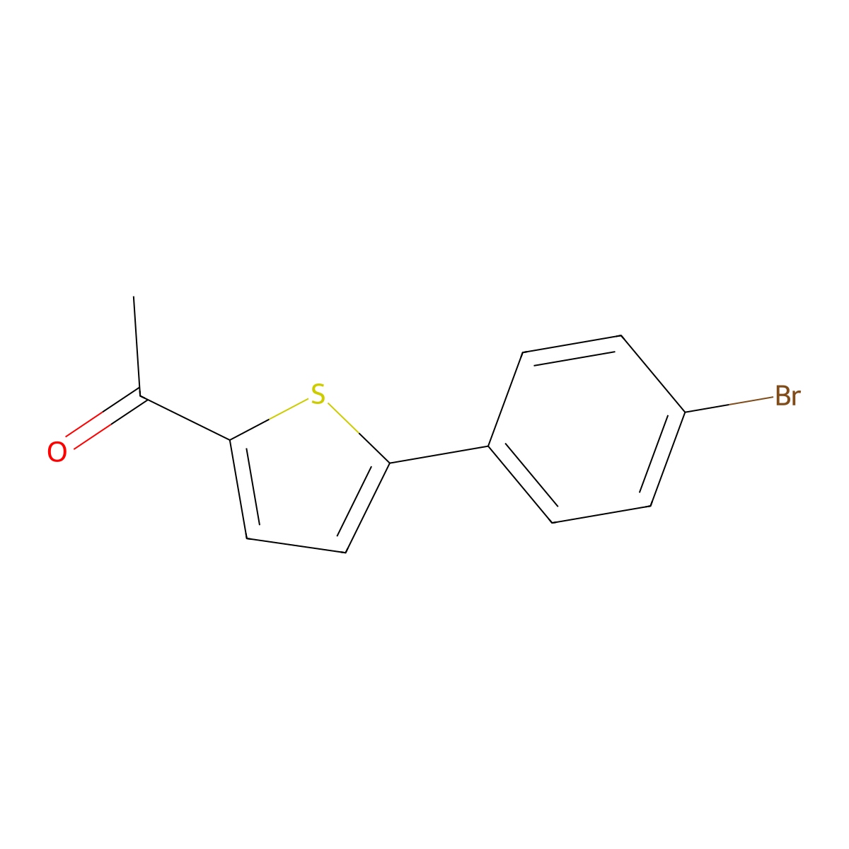 1-[5-(4-Bromophenyl)thiophen-2-yl]ethan-1-one molecular structure, CAS 51335-89-8