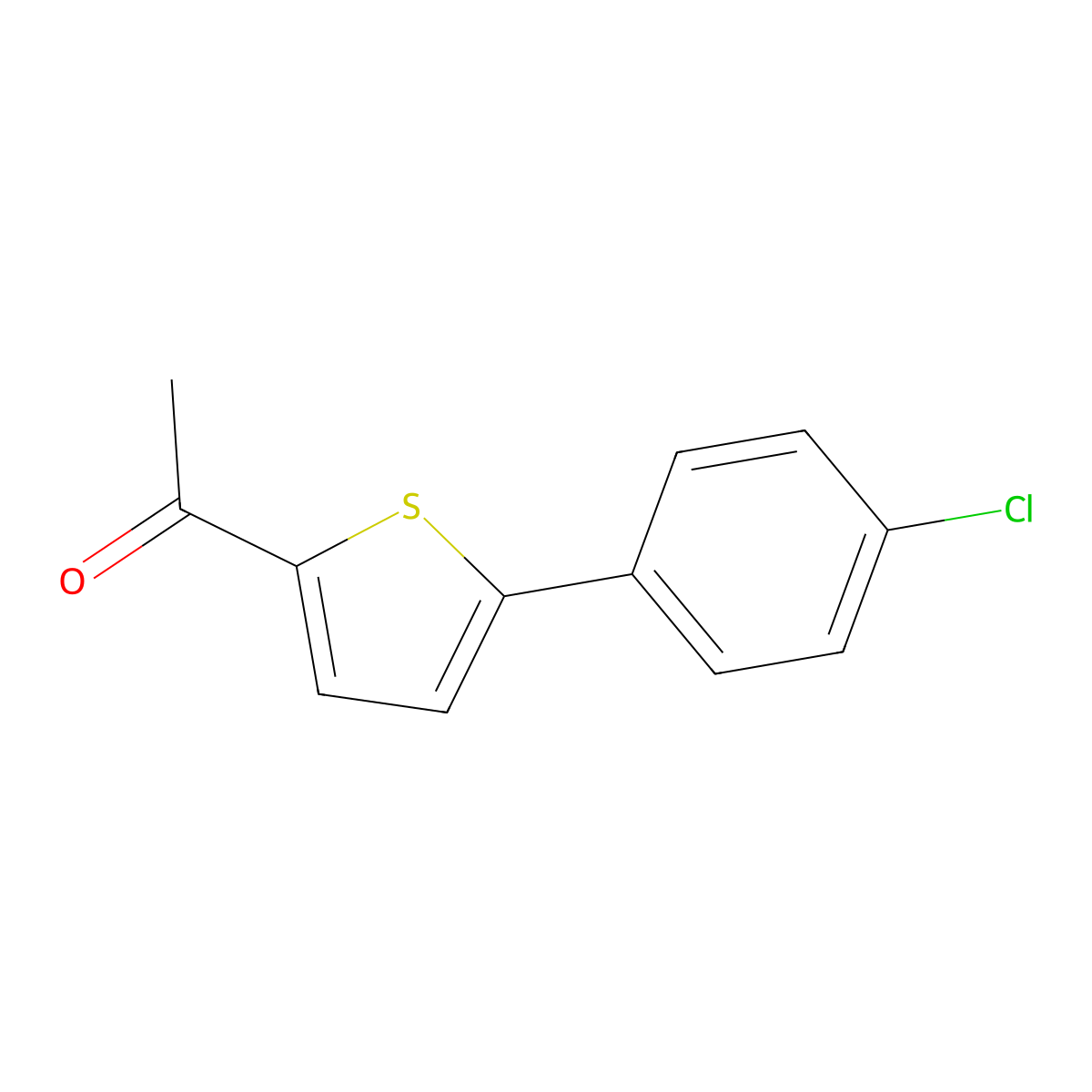 1-(5-(4-Chlorophenyl)-2-thienyl)ethanone molecular structure, CAS 51335-90-1