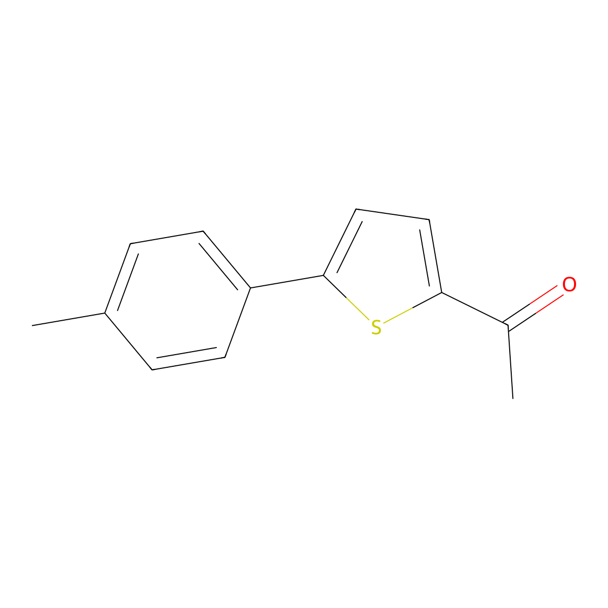 1-[5-(4-Methylphenyl)-2-thienyl]ethanone molecular structure, CAS 51335-91-2