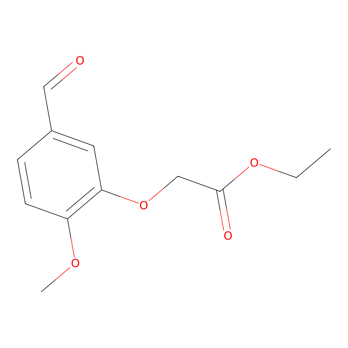 Ethyl (5-formyl-2-methoxyphenoxy)acetate molecular structure, CAS 51336-38-0