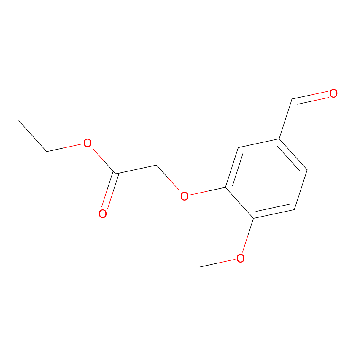 Ethyl (5-formyl-2-methoxyphenoxy)acetate molecular structure, CAS 51336-38-0