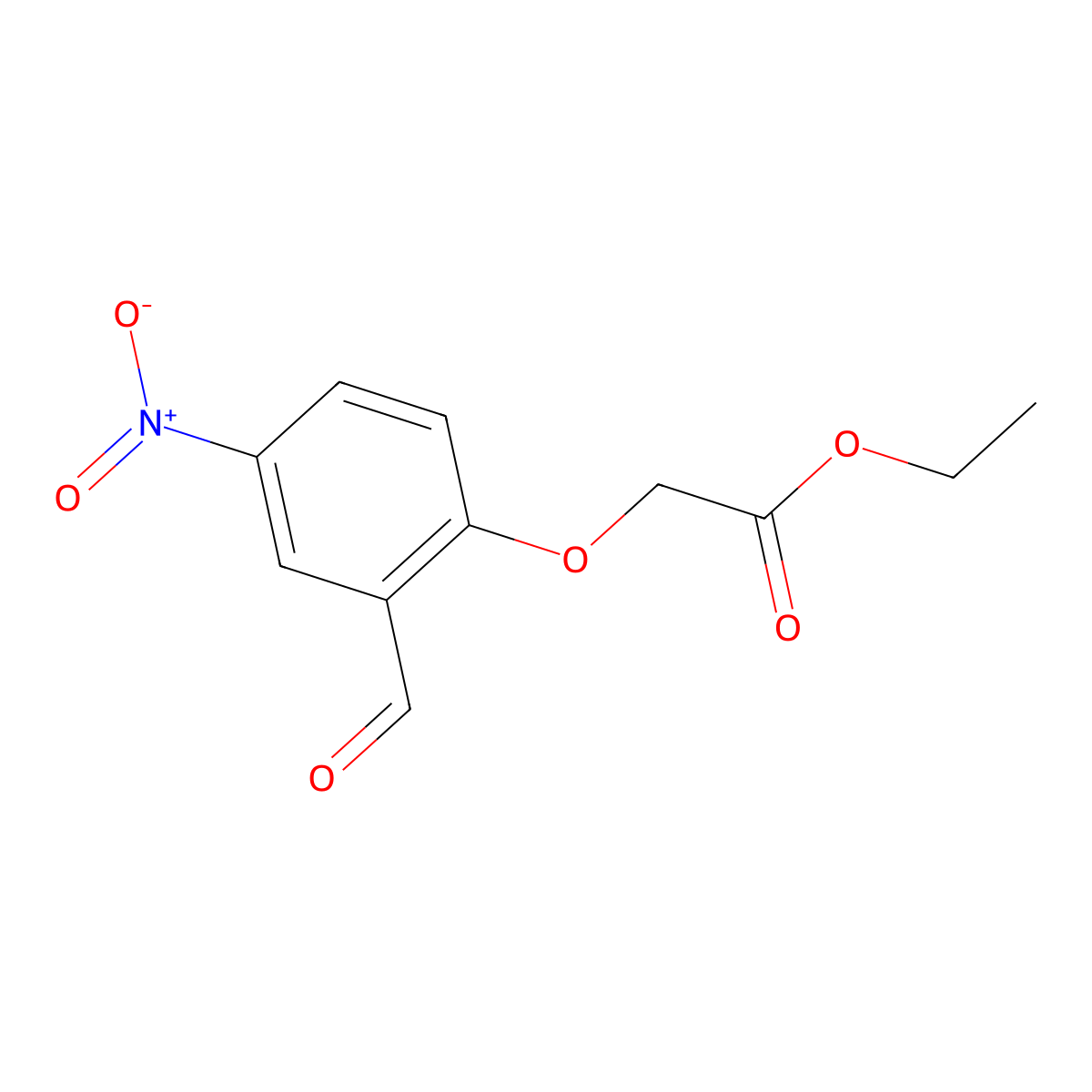 Ethyl 2-(2-formyl-4-nitrophenoxy)acetate molecular structure, CAS 51336-43-7