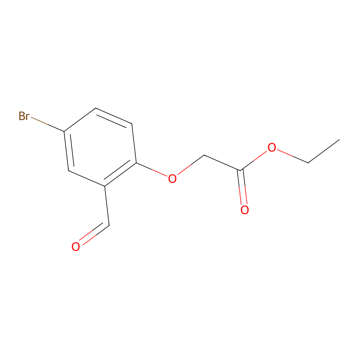 Ethyl (4-bromo-2-formylphenoxy)acetate molecular structure, CAS 51336-47-1