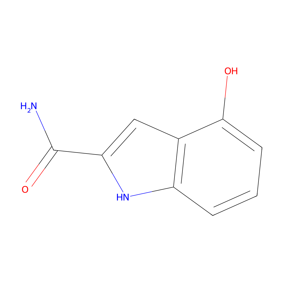4-hydroxy-1H-indole-2-carboxamide molecular structure, CAS 51336-53-9