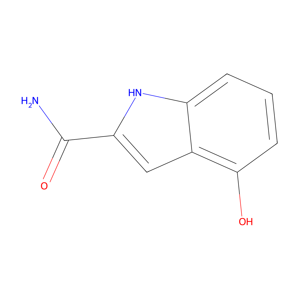 4-hydroxy-1H-indole-2-carboxamide molecular structure, CAS 51336-53-9