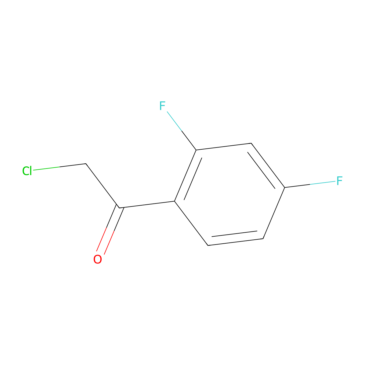 2-Chloro-1-(2,4-difluorophenyl)ethanone molecular structure, CAS 51336-94-8